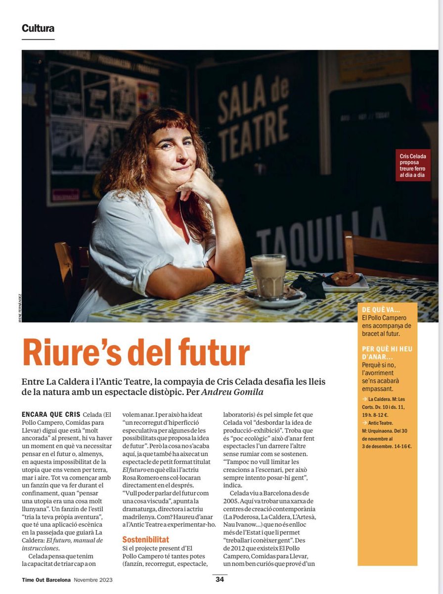 lasaladelanena's tweet photo. Andreu Gomila (@andgomila ) al Time Out (@TimeOutBCN ) sobre:  

📍EL FUTURO - El Pollo Campero, comidas para llevar
@LasPolloCampero

Del 30 novembre al 3 desembre a les 20:00.  

El futur és una especulació. El futur no existeix. Imaginem el futur, contínuament. https://t.co/FEUozjI9lf