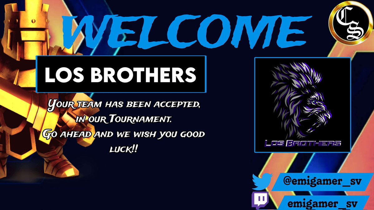 Gracias por aceptarnos <a href="/emigamer_sv/">Emi gamer sv</a>  a este gran torneo que promete mucho. 
Vamoo LB 🦁💜