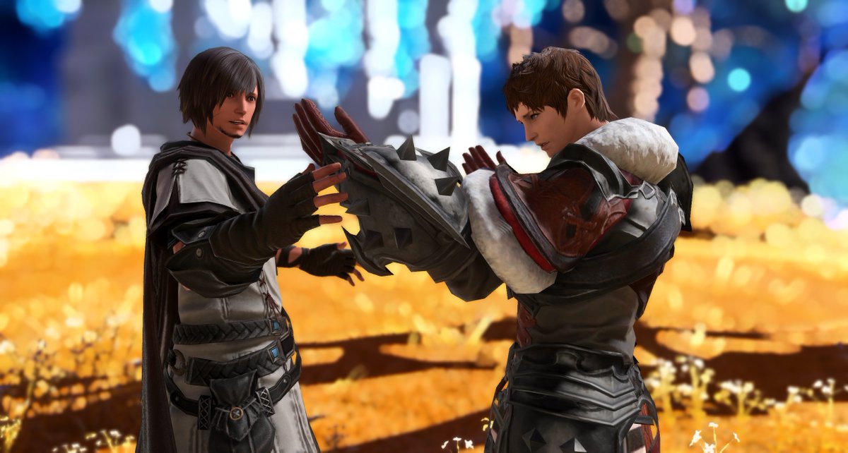 fernfiddling's tweet photo. One of my WOL-canon deviations for Fosco is that he accidentally brought Ardbert back at the end of the Elysium storyline (100% stole this from @akasa_li). After they established that Ardbert wasn't still a ghost it was a joyous reuinion.
#ghostbro #ffxivgposers #ReShade #hyur https://t.co/F15b4W8XXb