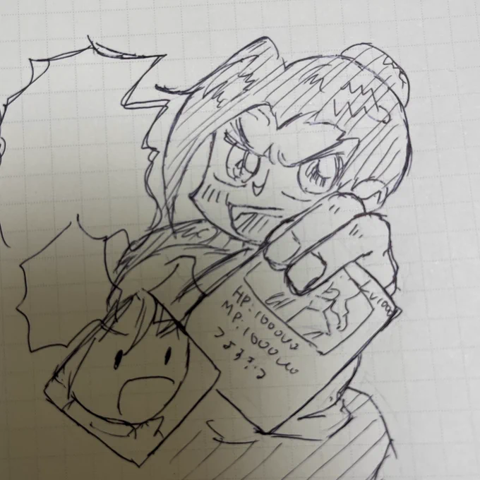コ□コ□でカードバトルしてる神主も勢いで描いた 