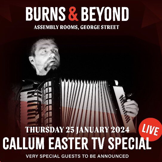 callumeaster's tweet photo. The Callum Easter TV Special Live @ARedinburgh - January 25th @burnsandbeyond

Tickets here:

https://t.co/p861qboZ5Q

Cooking something up yeah… https://t.co/TofssxB1yc