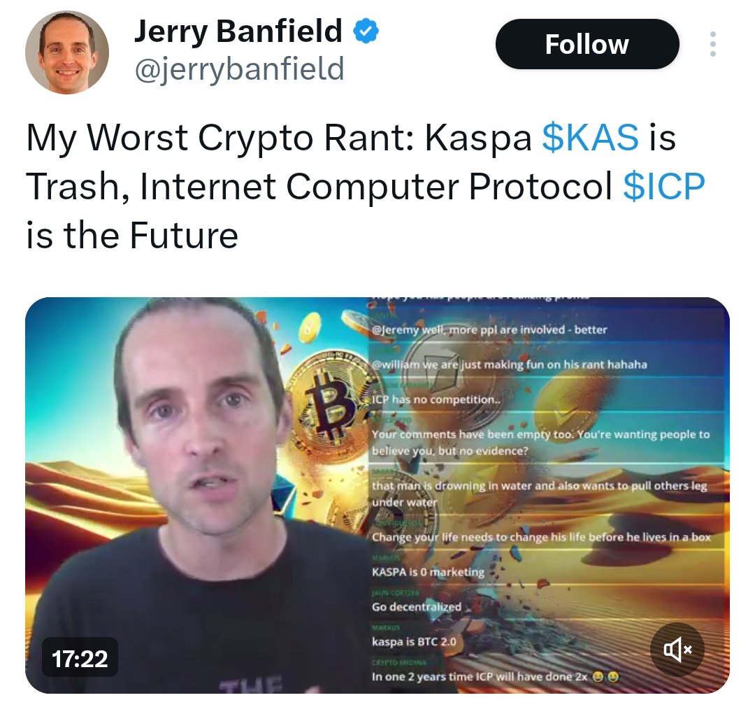 Reminder: when "influencers" pit completely unrelated techs against each other they don't care about either, they're farming engagement. Don't let this hobo stir a rivalry between $kas and $icp, and don't take tech advice from people who think the A in DAG stands for "acrylic".