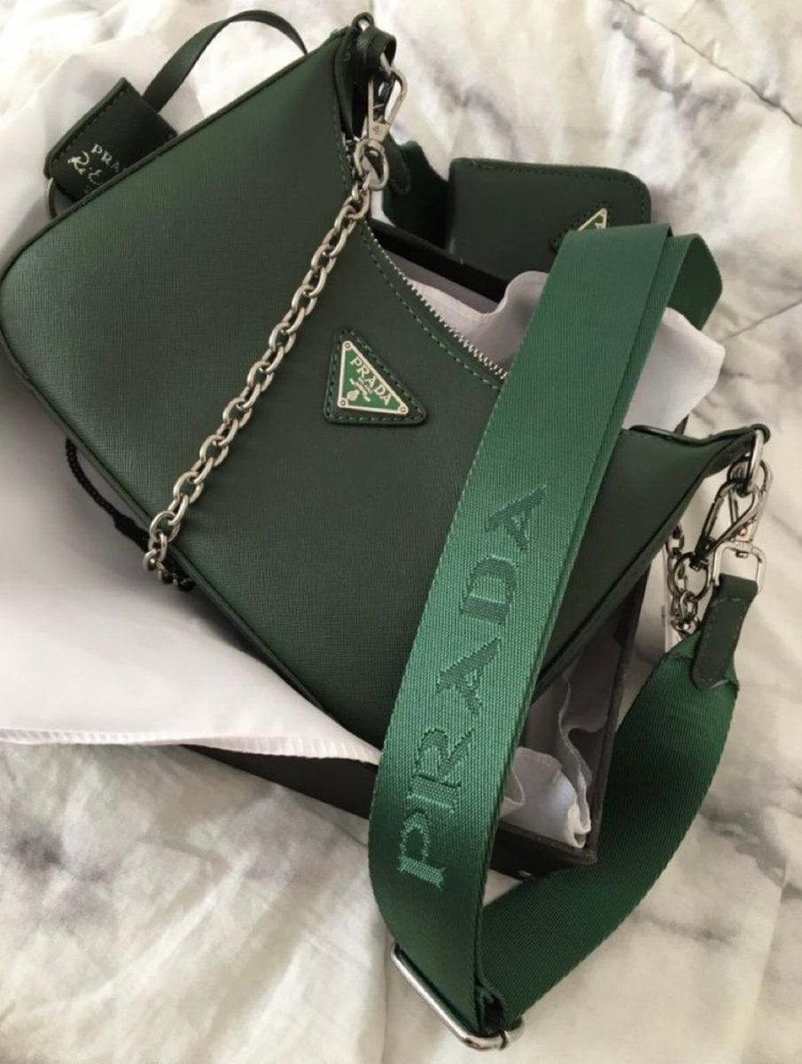 emerald prada bag