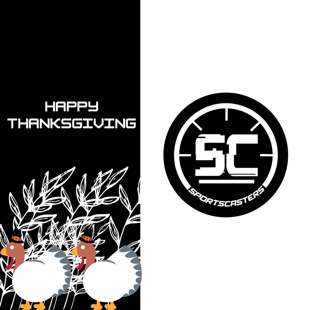 Happy Thanksgiving to all of our SportsCasters Family!

Games slated for today:

NFL -
Packers vs Lions (12:30 ET)
Cowboys vs Commanders (4:30 ET)
49ers vs Seahawks (8:20 ET)

Plethora of Men’s College Basketball to tune into as well! 

Love you all

#sports #thanksgiving