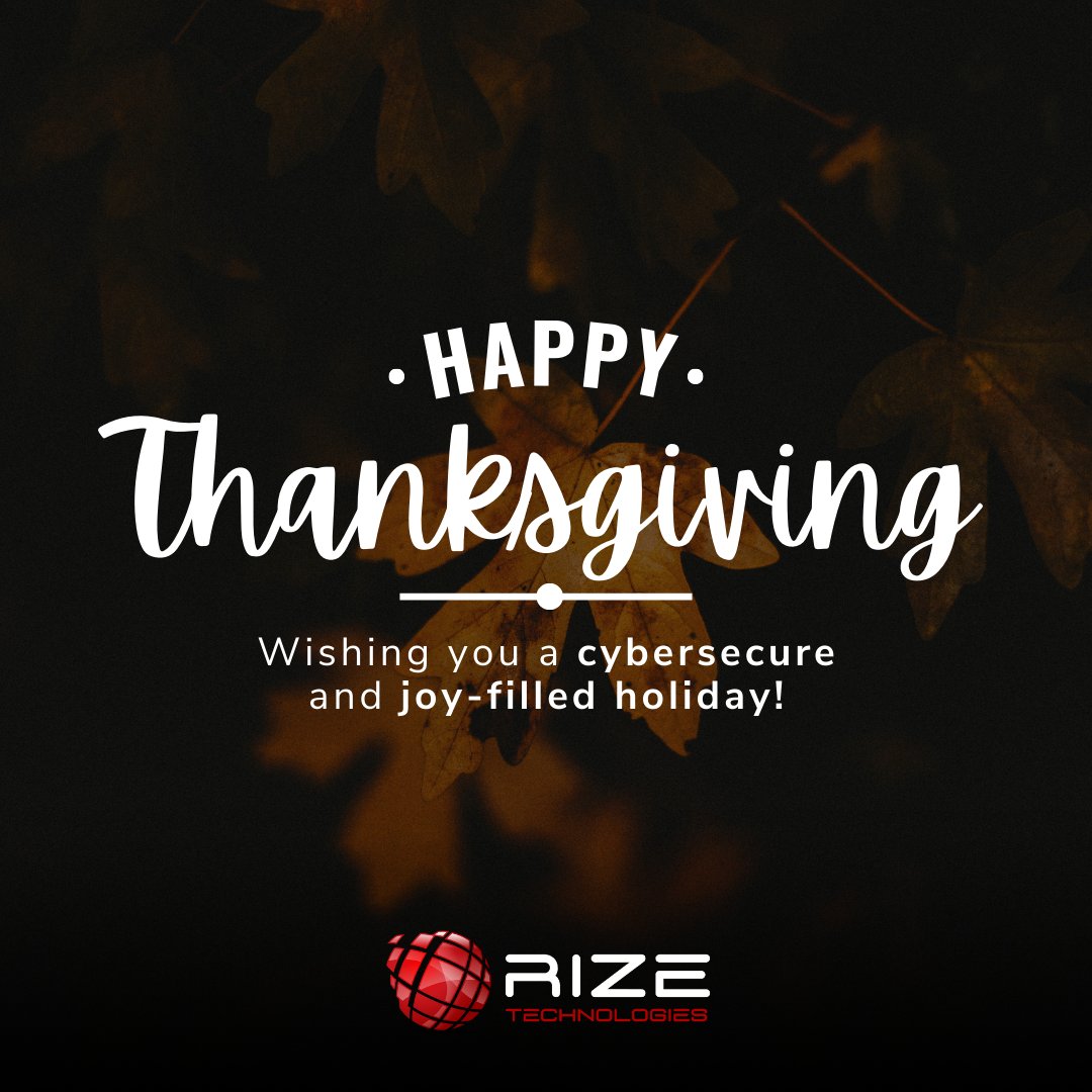 rize_tech's tweet photo. As we gather to give thanks, let's also appreciate the unsung heroes behind our digital world โ the tech wizards, the IT guardians, and the cybersecurity defenders. Happy Thanksgiving to the ones who keep our digital turkeys safe!
#thanksgiving #cybersecurity #techthanks https://t.co/vehY9YTSLh