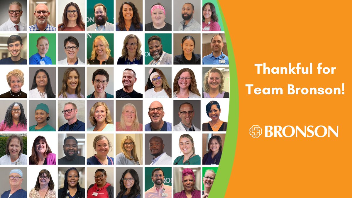 Today and every day, we are thankful for Team Bronson! Together, we advance the health of our communities.💚