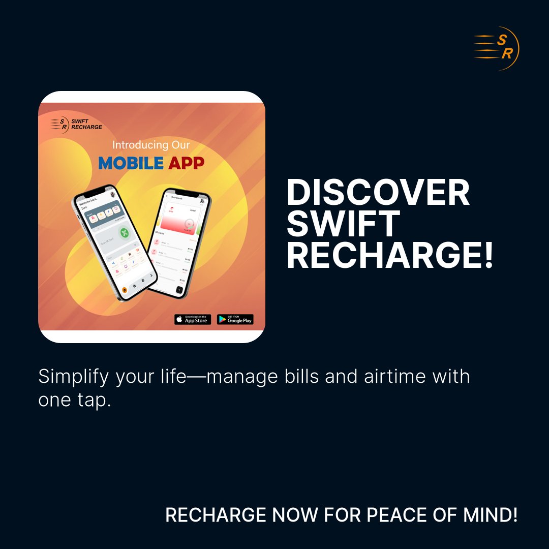 swift_recharge's tweet image. Busy professionals, simplify bill payments with Swift Recharge! Never run out of airtime with our Airtime Vault. Streamline your life &amp;amp; stay connected. Share if you value efficiency! #StayCharged #SwiftRecharge Recharge now!
