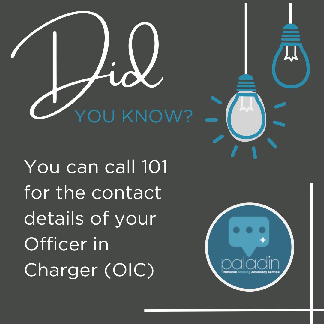 Did you know that you can call 101 for the contact details of your Officer in Charge? #stalking #stalkingadvocacy #advocacy #stalkingawareness