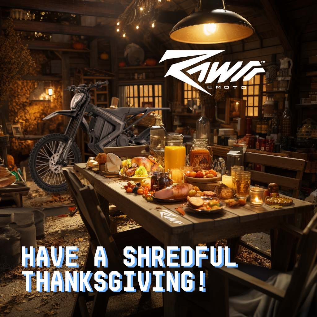 Have a shredful Thanksgiving from all of us here at Rawrr! 

#Rawrr #RideRawrr #RawrrMantis # ebike #eMoto