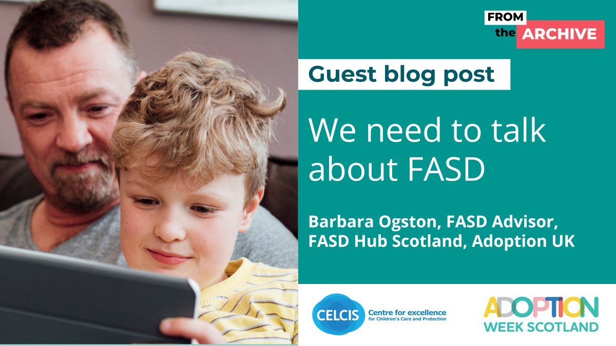 In the final blog post that we’re re-sharing for #AdoptionWeekScotland, Barbara Ogston discusses the impact of Fetal Alcohol Spectrum Disorder (FASD) within the care community, and why it’s vital that children and families receive the support they need: ow.ly/8P6R50CmJ68
