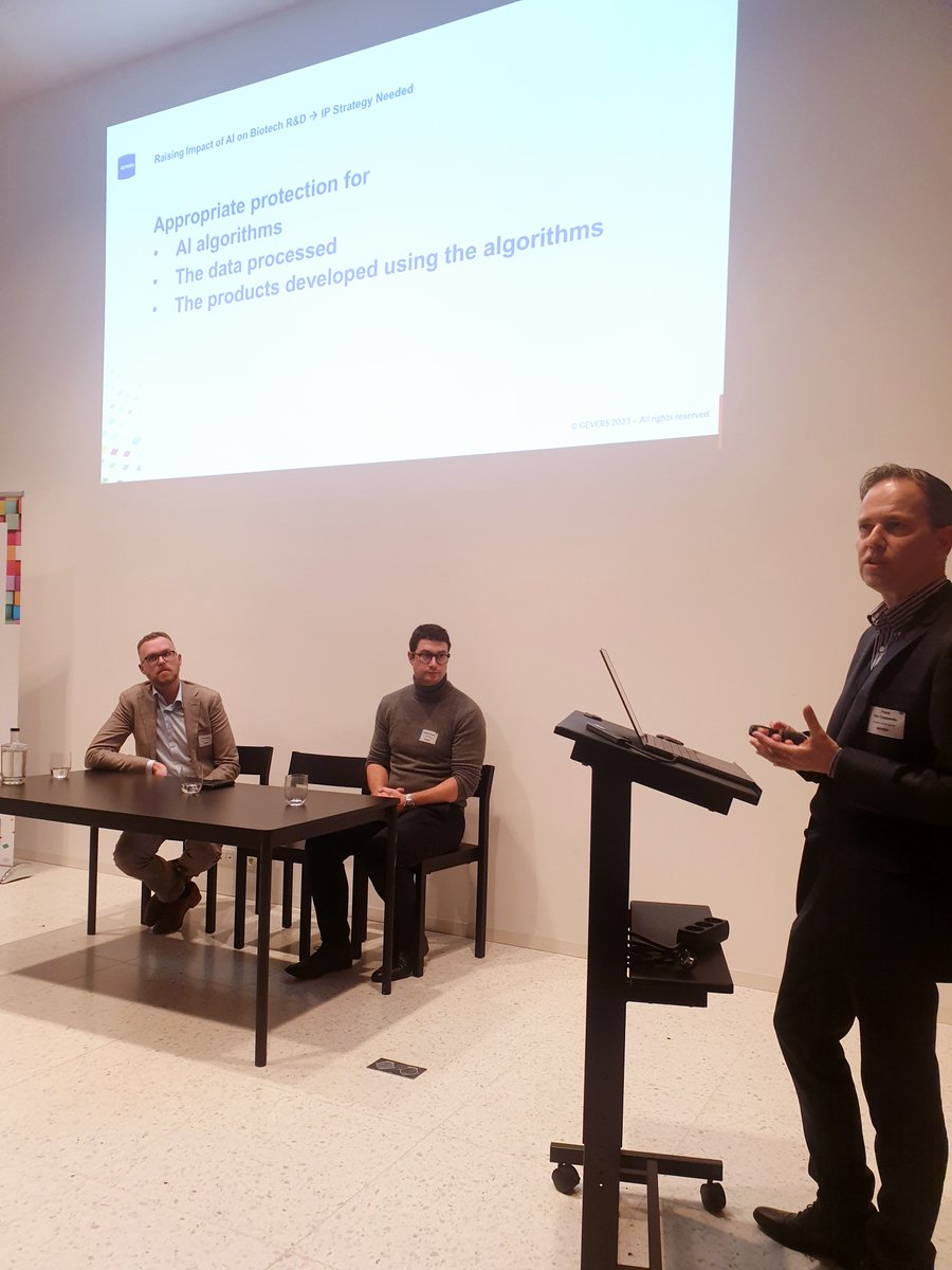 GEVERS_IP's tweet photo. Thank you https://t.co/CUmBRoEuPO and BioLizard for co-hosting a successful event at the Fashion Museum of Antwerp on Nov. 21! 🙌 

Would you like to stay up-to-date on AI and its impact on Intellectual Property? Contact us now and connect with our GEVERS experts. 🚀 https://t.co/1faSjsJkNk