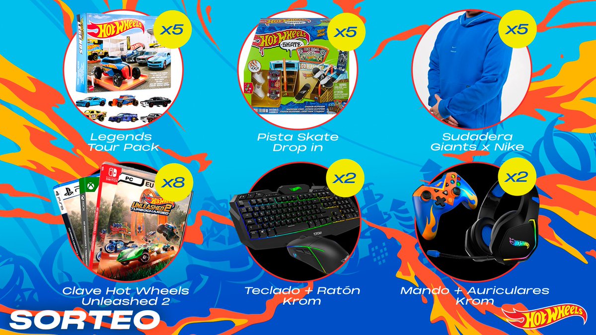 GIANTXGG's tweet photo. 🏎️ SORTEO GIANTS x HOT WHEELS 🏎️

Nos adelantamos a la navidad y puedes llevarte a tu casa un montón de premios: juegos, periféricos, mandos, sudaderas y mucho más.

Para participar:

🔁 RT este tweet
🤝 Follow @GiantsGaming
🗨️ Comenta citando a dos amigos