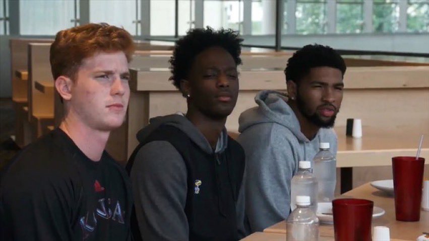BarstoolKU's tweet photo. My family after I say that I’m thankful for Bill Self and Lance Leipold today https://t.co/rWwzx6FDqi