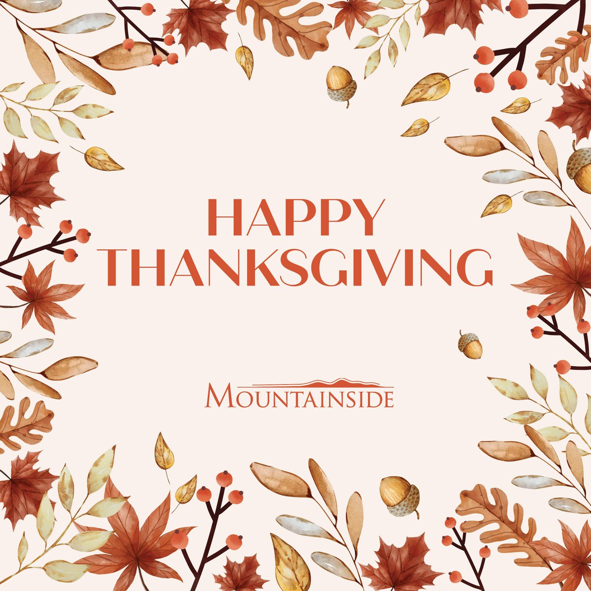 This #Thanksgiving we're grateful for many blessings: our health, friendships, and lots of little things that bring us joy each day. 

Most of all, we are grateful for all the people that make up our wonderful Mountainside #recoverycommunity. 

#HappyThanksgiving!