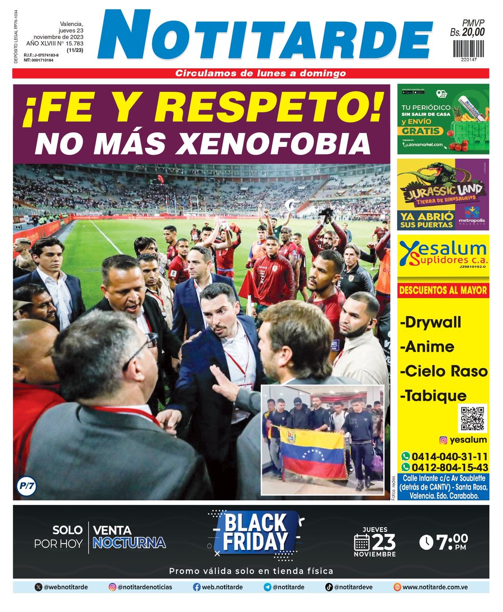 CPintt's tweet photo. #Vinotinto #Venezuela #23nov https://t.co/yoDzhzgfpz