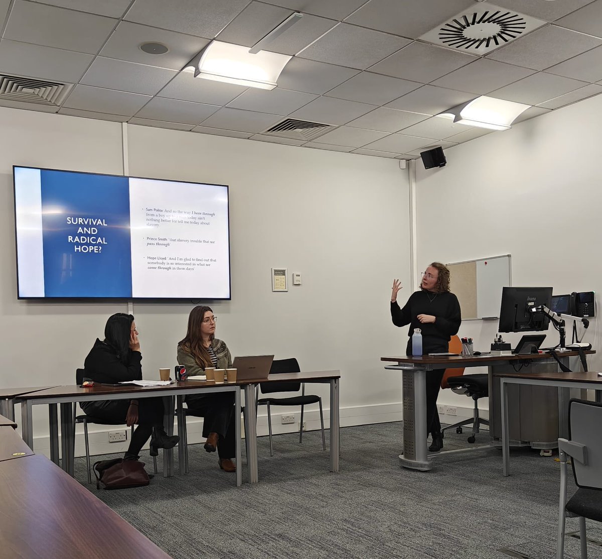 Great to hear <a href="/bethrwilson1/">Beth Wilson</a> speaking on the testimony of the formerly enslaved and how respondents composed aspects of their lives through the lens of emotion. Such an interesting new avenue in slavery studies and one to watch closely. <a href="/UniRdg_History/">University of Reading History</a>