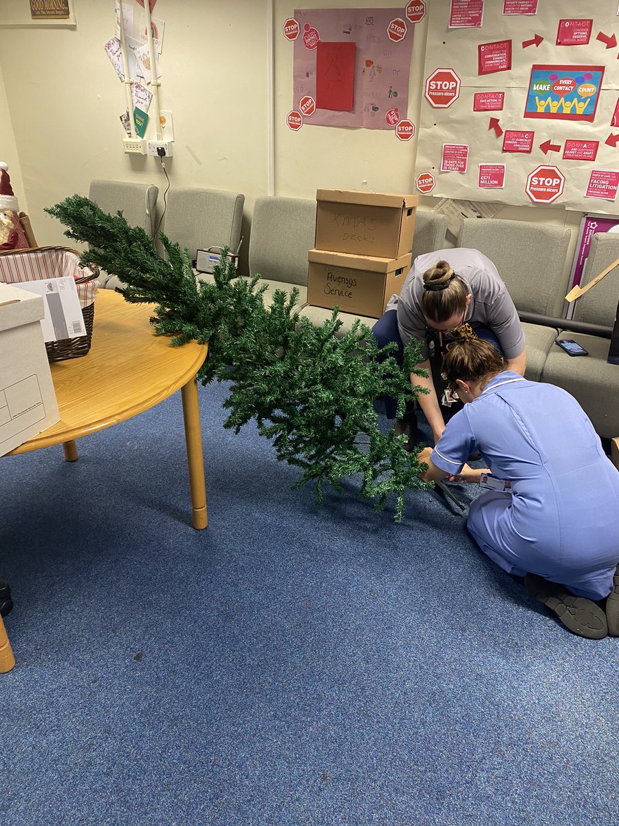 The Christmas fairies are staying after work to put the tree up 🎅🏻 🎄 🧚‍♀️ 
Getting excited to bring Christmas cheer to the patients of Arnold and Calverton this year, even if it is slightly early…