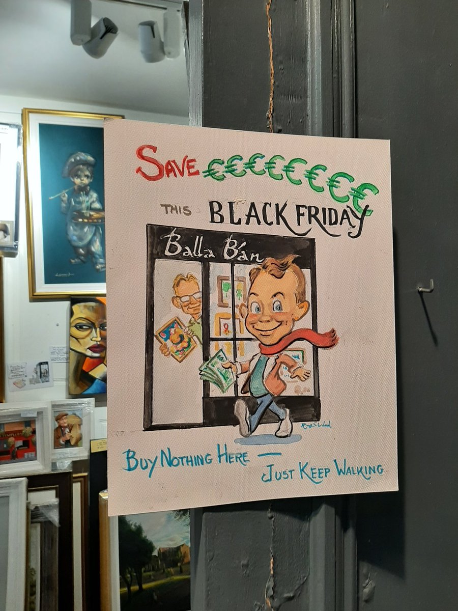 Balla Bán Art (@ballabanart) on Twitter photo Save loads of money this Black Friday when you're at our art gallery. Buy nothing. . Just keep walking! #BlackFriday2023 #BlackFridayDeals #BlackFriday #blackfridaysale #blackfridaysales <a href="/conor_pope/">Conor Pope</a> <a href="/thejournal_ie/">TheJournal.ie</a> <a href="/IrishSunOnline/">The Irish Sun</a> <a href="/irish_news/">The Irish News</a> <a href="/irishexaminer/">Irish Examiner</a> <a href="/JOEdotie/">JOE.ie</a> <a href="/DublinTown/">DublinTown</a> Save loads of money this Black Friday when you're at our art gallery. Buy nothing. . Just keep walking! #BlackFriday2023 #BlackFridayDeals #BlackFriday #blackfridaysale #blackfridaysales <a href="/conor_pope/">Conor Pope</a> <a href="/thejournal_ie/">TheJournal.ie</a> <a href="/IrishSunOnline/">The Irish Sun</a> <a href="/irish_news/">The Irish News</a> <a href="/irishexaminer/">Irish Examiner</a> <a href="/JOEdotie/">JOE.ie</a> <a href="/DublinTown/">DublinTown</a>