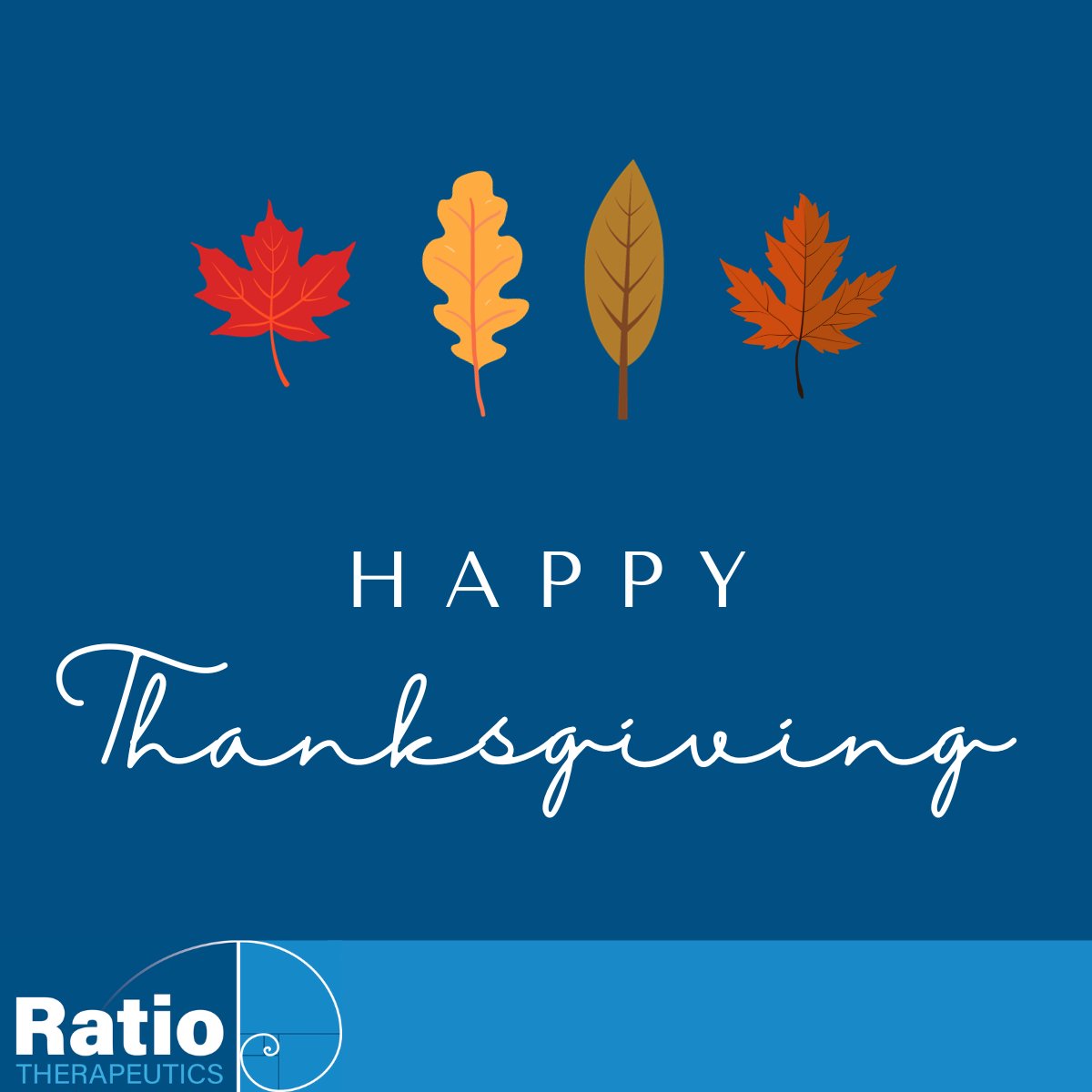 Happy Thanksgiving from everyone at Ratio! We’re thankful for all our friends and family who support us in working towards our mission: to develop innovative #cancertherapies that extend life while maintaining quality for #cancerpatients around the world.

ratiotx.com