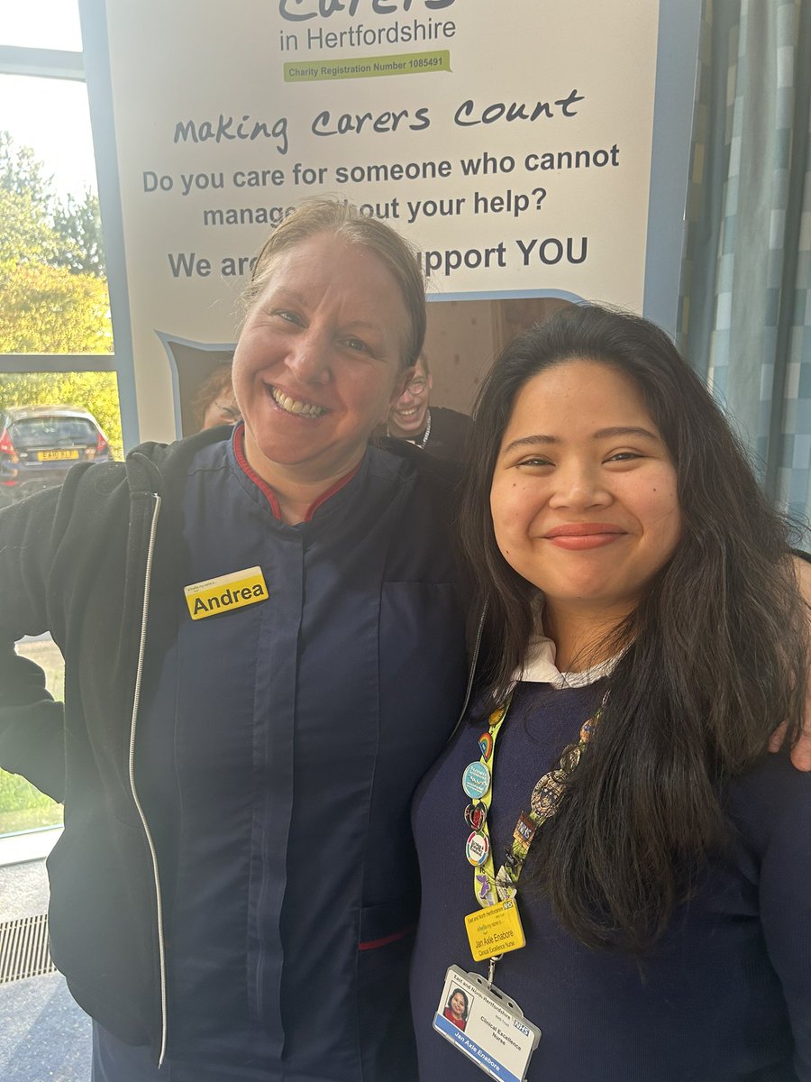 Lovely to catch up with @EnaboreJanAxle …Carers Lead over in the East of the county, @CarersinHerts AGM today #CarersRightsDay 
Always sharing our ideas and learning from each other to support carers within our @HWEICB 
 @WestHertsNHS and @enherts #peersupport #NHSThinkCarer