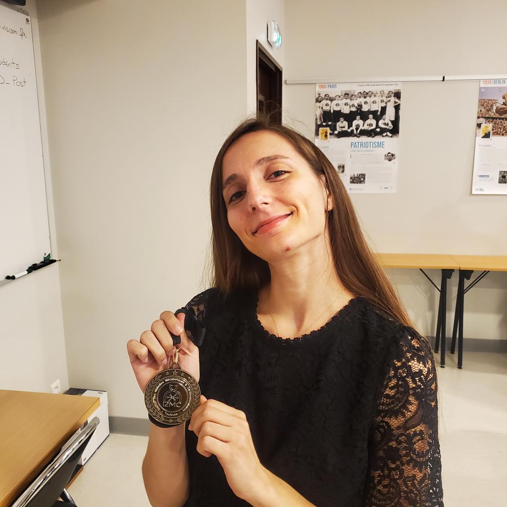 I2MC_PhD_Post's tweet photo. 🎉Congratulations to Dr.Emilie Roussel for her beautiful PhD defense about the mechanisms of #translation in response to #stress in #cardiac and #lymphatic #endothelialcells 🫀 
@Inserm #liguecontrelecancer @UT3PaulSabatier @I2mcT https://t.co/LOerQior4p