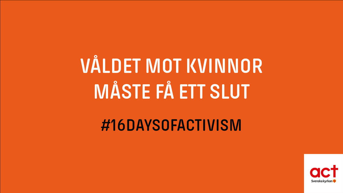 En av tre kvinnor utsätts för våld under sin livstid. Statistiken talar sitt tydliga språk. Vi behöver anstränga oss mer för att motverka våldet mot kvinnor. #16DaysOfActivism #OrangeTheWorld