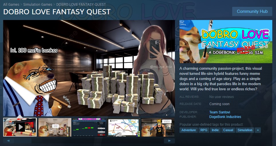 #Dogebonk, otherwise known as $DOBO, is more than just a meme coin or a meme coin bonker. 

It's more than an NFT coin.

It's a gaming coin. 

It's a community coin and be sure to look out for our upcoming game on #Steam 

Keep bonking the good #BONK