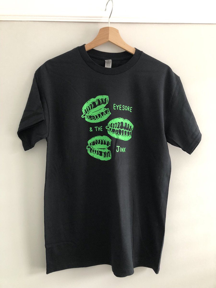 A big old accountants bill landed in our inbox yesterday so if you're going to buy any tat this Black Friday make it our tat. 

Chattering teeth t-shirts, and pre-orders of our debut album 'Jitterbug' are available here eyesoreandthejinx.bandcamp.com/merch