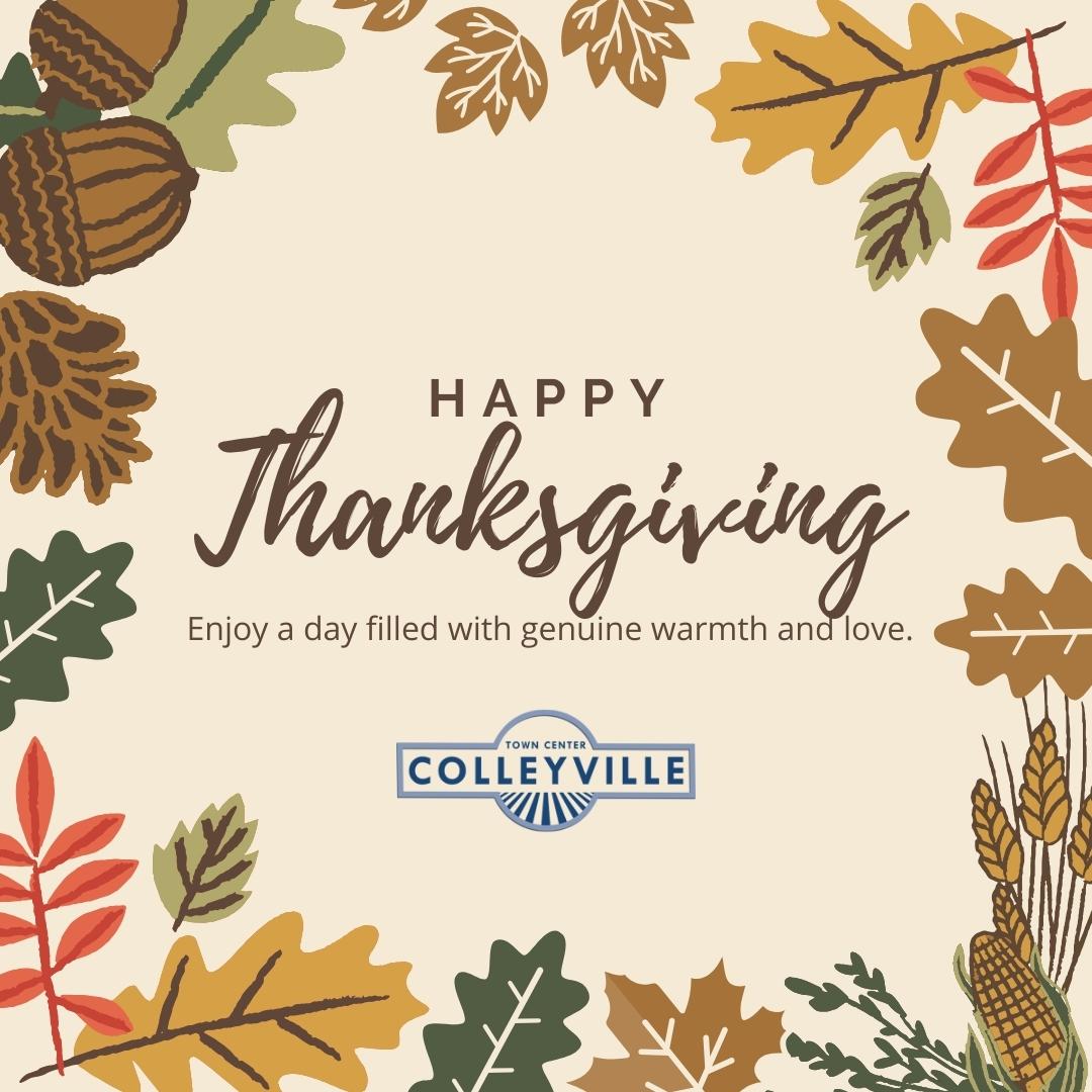 🍂 Happy Thanksgiving, from Town Center Colleyville. We're thankful for the moments we've shared with our incredible community. Enjoy a day filled with genuine warmth and love. 🦃🧡 

#towncentercolleyville #texasshopping #shoplocal