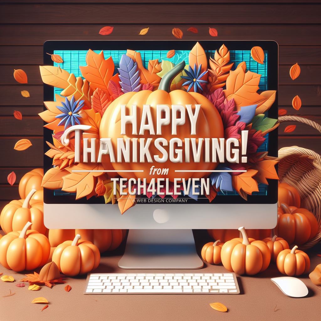 tech4eleven's tweet photo. We’re not always thankful for technology, but sometimes we’re thankful for technology. Happy Thanksgiving! #thanksgiving #thanksgiving2023 https://t.co/mE4yT5gG7x