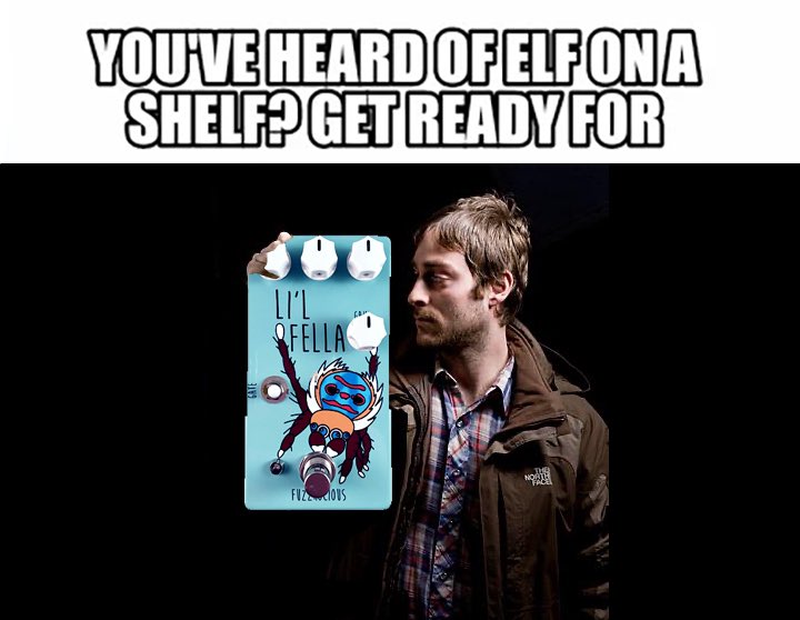 fuzzrocious's tweet image. Iiiiiiiit’s that time of year again!!!
Time for dumb memes.
Can you guess this one?
#fuzzrocious #fuzzrociouspedals #stompbox #stompboxes #effectspedals #effectpedals #fuzzpedal #fuzzpedals #guitarpedal #guitarpedals #gearybusey #distortionpedal #overdrivepedal #elfonashelf