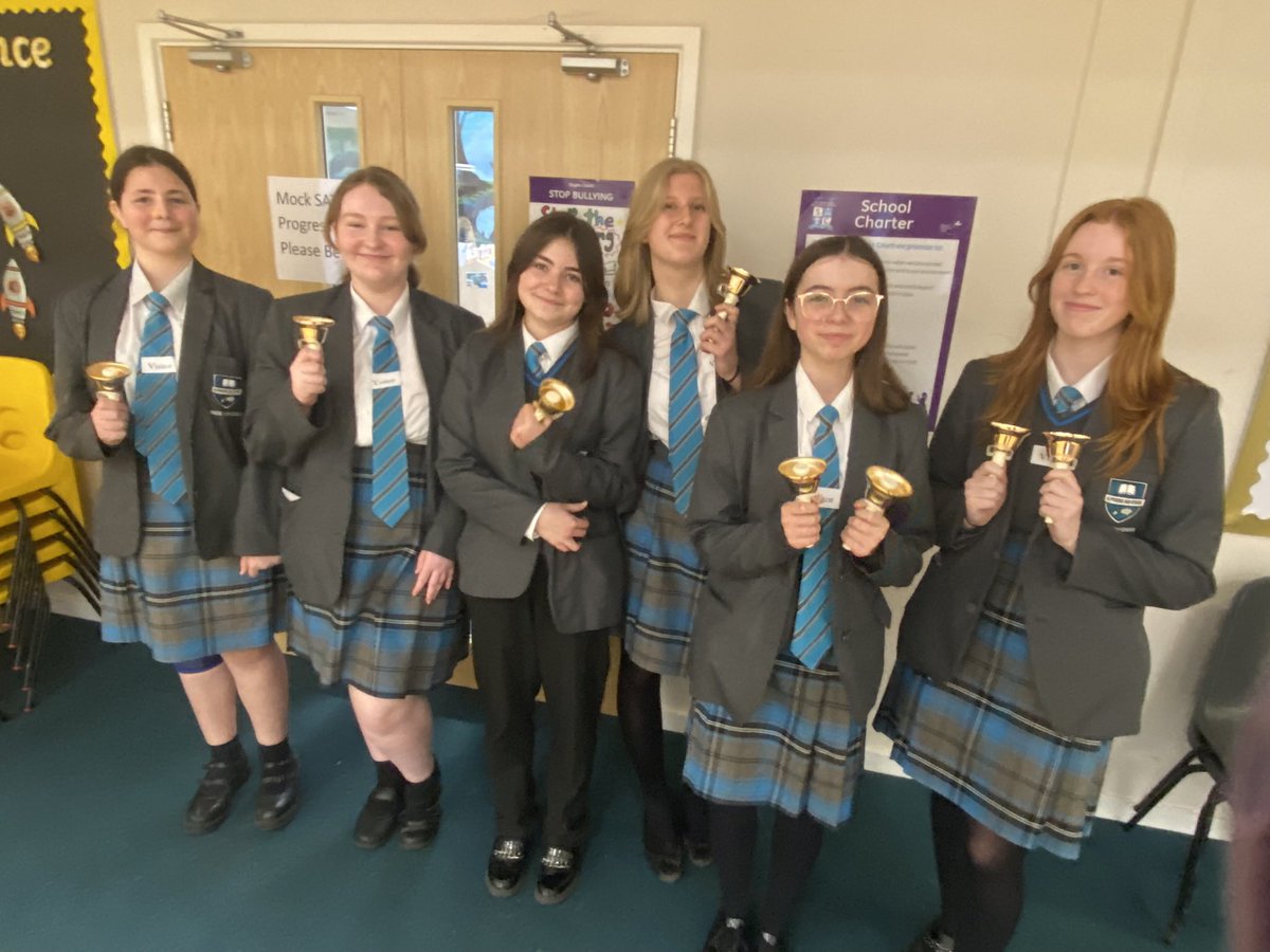 These lovely ladies helped Mrs James with a bells workshop at Sayes Court Primary School yesterday afternoon. Children enjoyed the workshop and parents came to see a performance of what they’d achieved. <a href="/jubileehigh/">Jubilee High School</a>