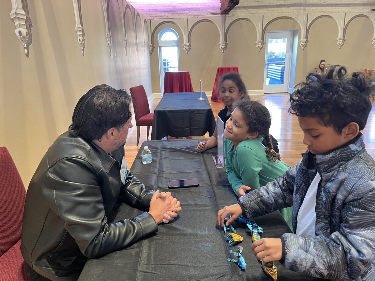 shiyana's tweet photo. After meeting @phcartaya at @PlanetWordDC, my son couldn’t put his book down and finished The Last Beekeeper in 3 days! Thanks Pablo Cartaya for inspiring young minds and being so gracious, even if they seem more into their Lego! 😂👏🏽📚#booksforlife #grateful https://t.co/D3bJLFjiNT