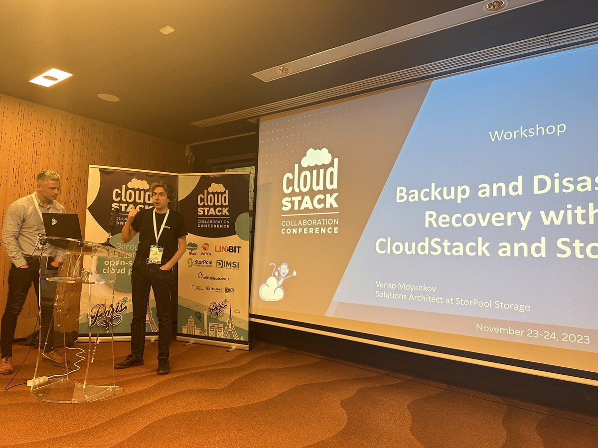 kiranchavala's tweet image. DR solution with cloudstack + storpool  #CScollab2023