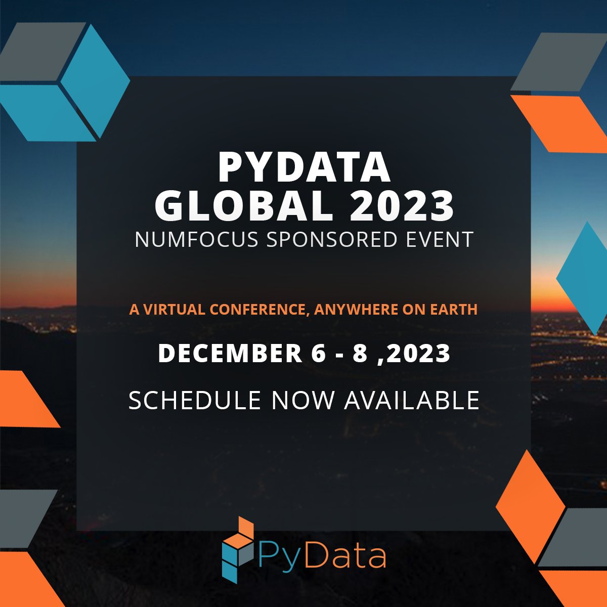 PyData's tweet image. 📢 Exciting News: PyData Global 2023 Schedule Now Live! 🚀

Ready for a captivating lineup of keynote speakers, talks, tutorials, + discussions?  With 5 tracks of unique content, there&apos;s something for everyone! 🌐✨

Buy your 🎟️ and explore the schedule at pydata.org/global2023/sch…