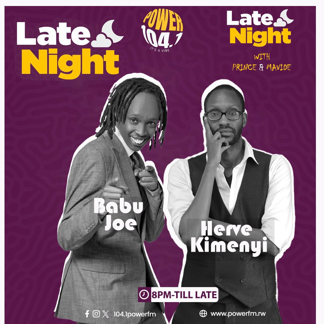 Don’t miss it’s going to be 🔥🔥 what’s your expectation when 4 comedians meet in the same show The #LateNight 

Stay Tuned with <a href="/princenshiz/">Uzagende Kuri Moto 🇷🇼</a> x Mavide