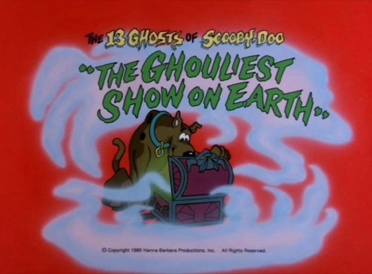 ScoobyandCam's tweet photo. Happy 38th Anniversary to “The Ghouliest Show on Earth”. This is episode 12, season 1 of “The 13 Ghosts of Scooby-Doo!”. This episode aired on November 23rd, 1985 on ABC.
#ScoobyDoo #13GhostsofScoobyDoo #Daphne #FlimFlam #ScrappyDoo #Shaggy #VincentVanGhoul #ChestofDemons https://t.co/WSNUIdzkYW