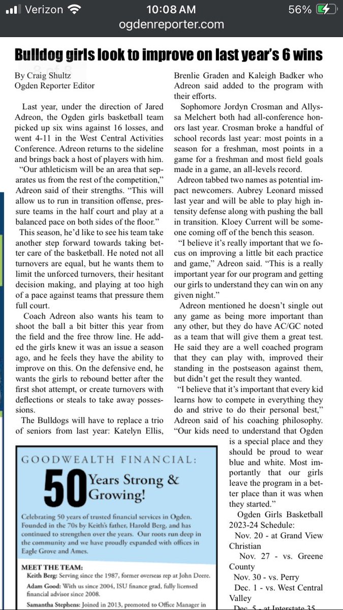 Ogden Girls Basketball (@ogdengbball) on Twitter photo Thanks for the write up! We are really excited for this season! Go dogs š¾
<a href="/CraigShultz87/">Craig Shultz</a> <a href="/OgdenReporter/">Ogden Reporter</a> Thanks for the write up! We are really excited for this season! Go dogs š¾
<a href="/CraigShultz87/">Craig Shultz</a> <a href="/OgdenReporter/">Ogden Reporter</a>