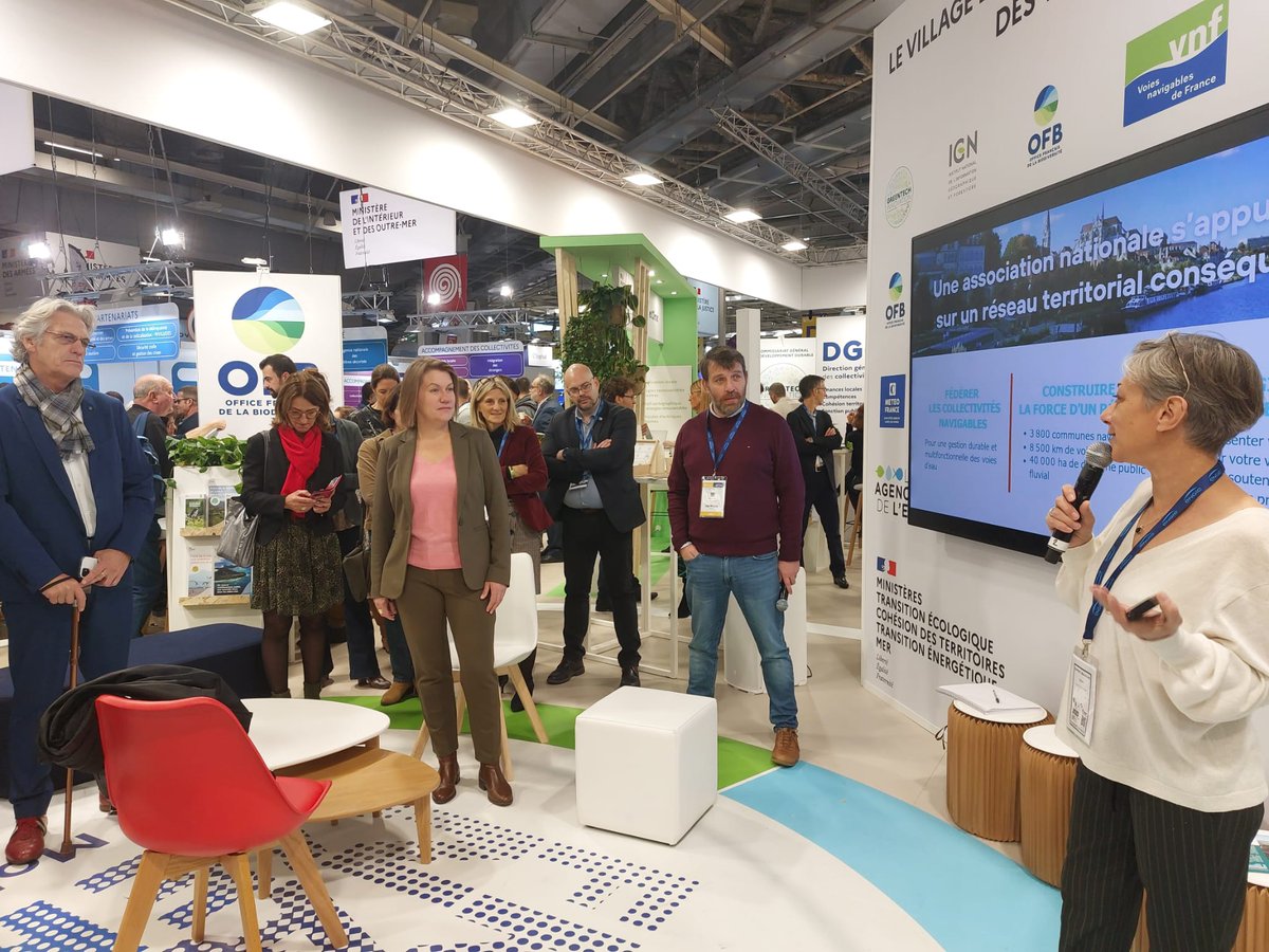 Le Village des ministères de l’Écologie, de l’Énergie, des Territoires et de la Mer vient de fermer ses portes au @salondesmaires 2023. Merci aux élus, venus en nombre échanger avec nos équipes et à l’année prochaine 👋