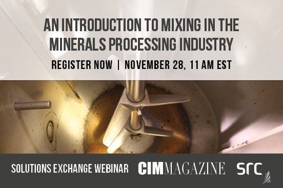 SRCnews's tweet image. Register today for a new Solutions Exchange Webinar with SRC’s Pipe Flow Technology Centre™ and CIM Magazine (@CIMorg) on Nov. 28 at 11 AM EST.

Learn more about mixing in the minerals processing industry: src.nu/3sjeceU

#SciencewithSRC #MineralsProcessing