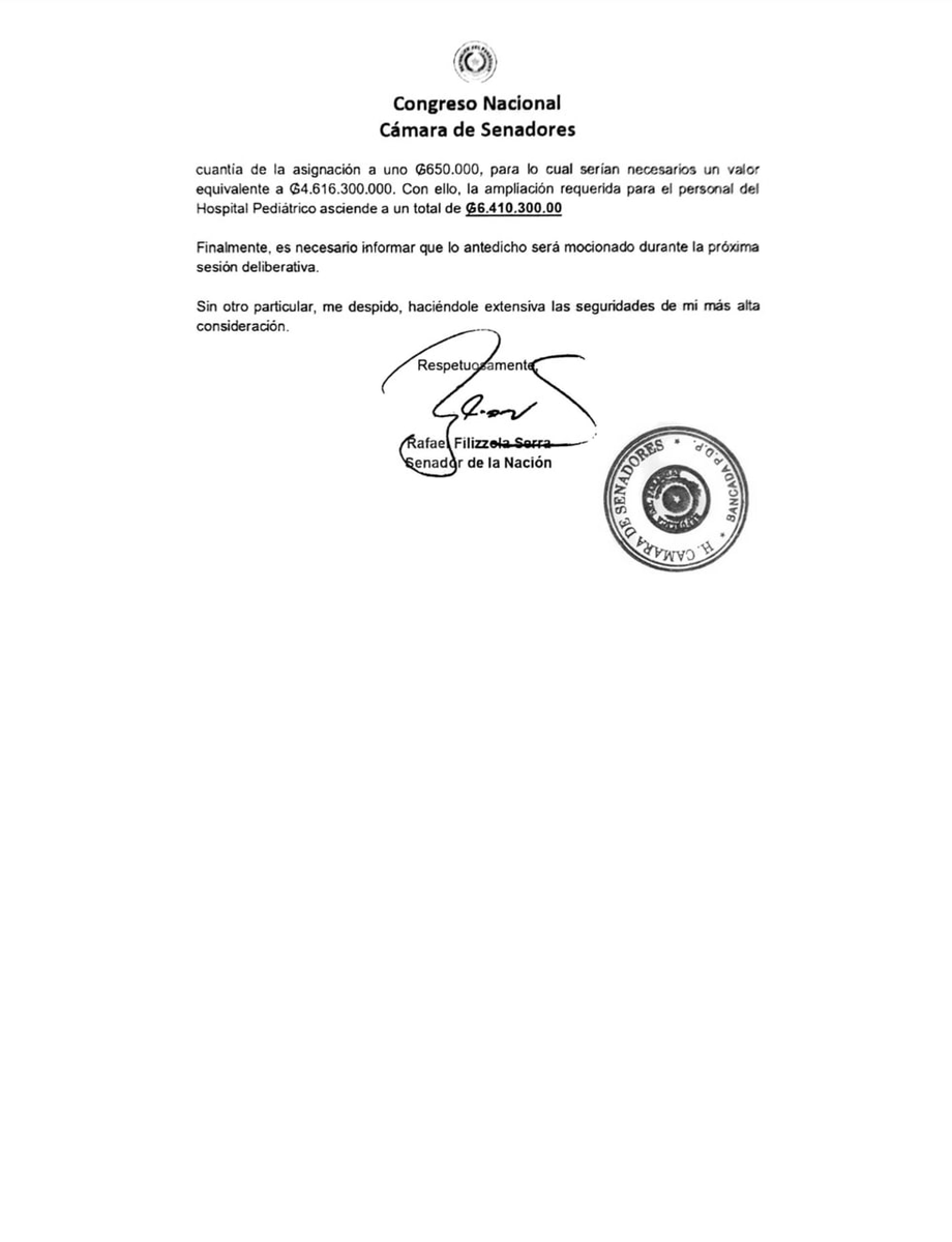 El Hospital Pediátrico Acosta Ñu atiende a niños y niñas con las patologías más complejas. Cada trasplante realizado nos da esperanza, sin embargo, su personal percibe menos que lo que reciben en otros hospitales especializados.

Propusimos un incremento presupuestario para cada