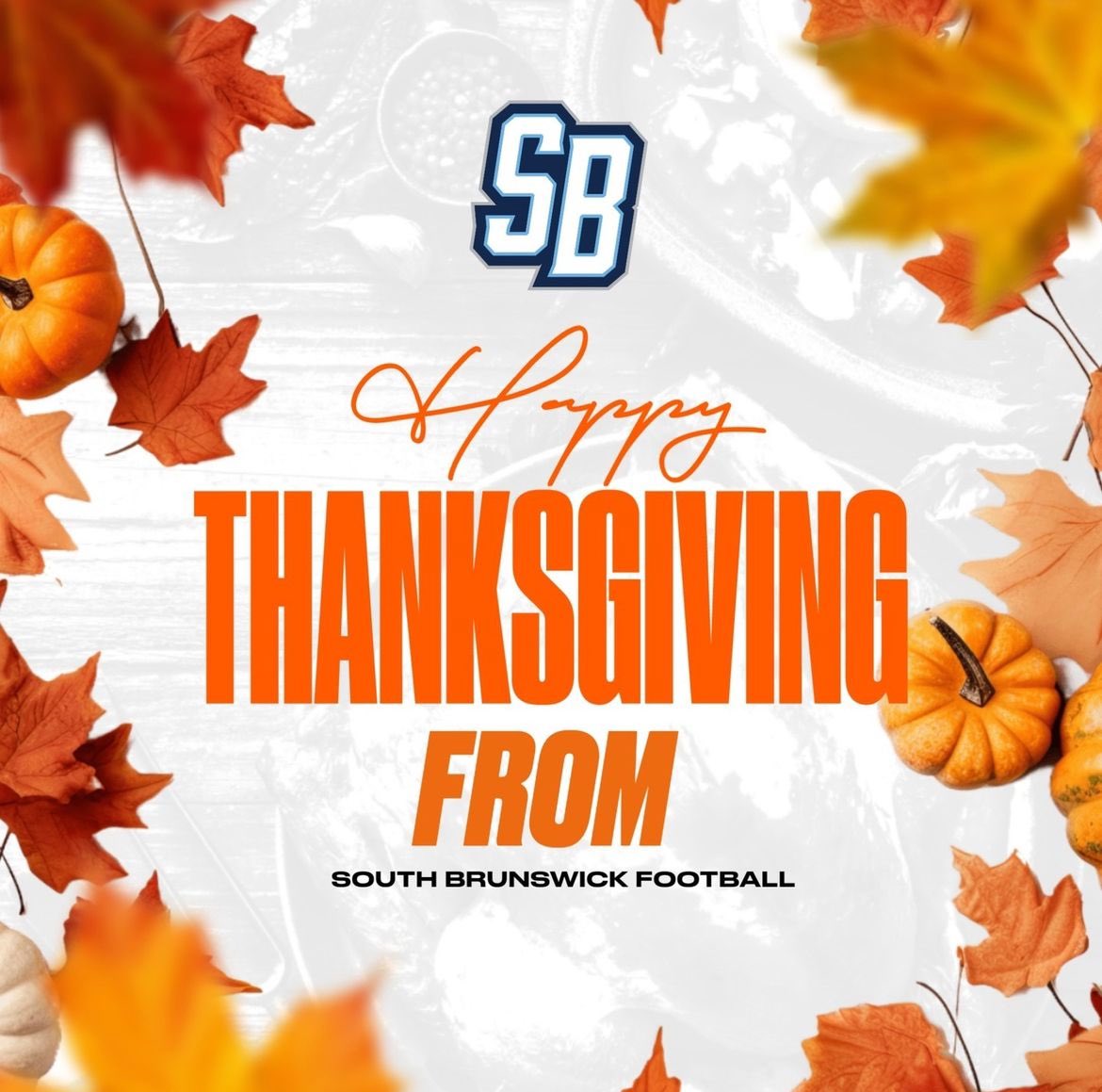 Happy Thanksgiving from our team to yours. 
I’m beyond thankful to be a part of this football family!
@BrunswickSouth