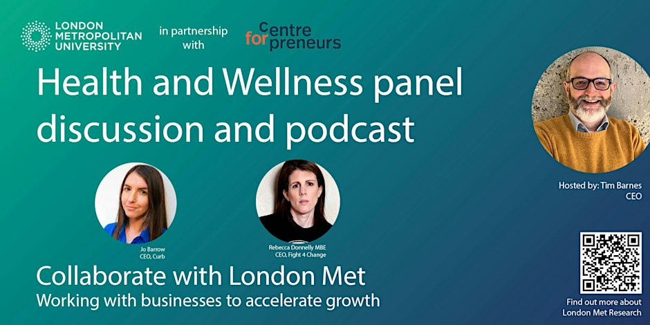 Timothy Barnes (@timothy_barnes) on Twitter photo Are you involved with a #Health #Wellbeing #startup?We are hosting a fascinating panel, #networking and #podcast just for you!
Interested - sign up now!
eventbrite.co.uk/e/health-wellb…
Free, 6pm, 30 Nov, Holloway Rd tube
<a href="/CfEntrepreneurs/">CFEntrepreneurs</a> <a href="/LondonMetUni/">London Met Uni</a> <a href="/JoBarrow/">jo barrow</a> Are you involved with a #Health #Wellbeing #startup?We are hosting a fascinating panel, #networking and #podcast just for you!
Interested - sign up now!
eventbrite.co.uk/e/health-wellb…
Free, 6pm, 30 Nov, Holloway Rd tube
<a href="/CfEntrepreneurs/">CFEntrepreneurs</a> <a href="/LondonMetUni/">London Met Uni</a> <a href="/JoBarrow/">jo barrow</a>