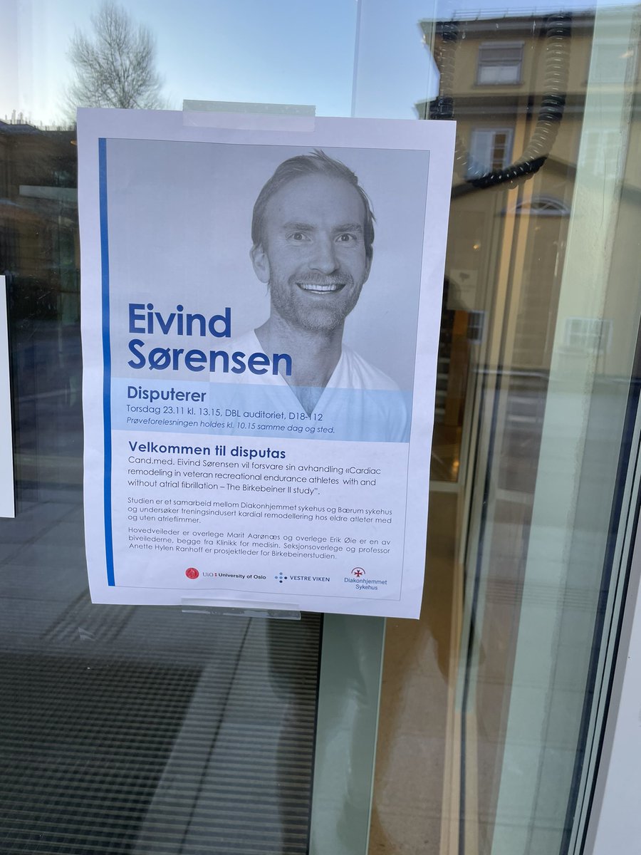 atrialstrain's tweet photo. Congrats to @eivindso who brilliantly defended his thesis for the PhD today 🤩👏🫀@UniOslo_MED @VestreViken https://t.co/Z71ftKoB6F