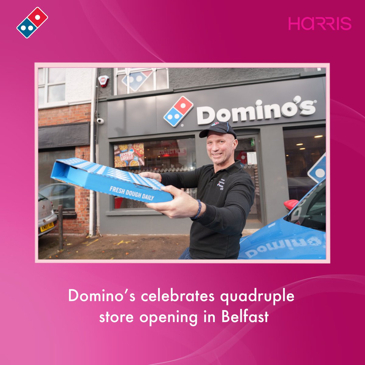 Exciting news for Northern Ireland pizza lovers!🍕📣<a href="/Dominos_ROI/">Domino's Pizza ROI</a> is celebrating the opening of four new stores across Belfast, serving up 125 new roles for the community, from store management to pizza chefs, customer service colleagues, and delivery drivers. 🚗 👩‍🍳🌟