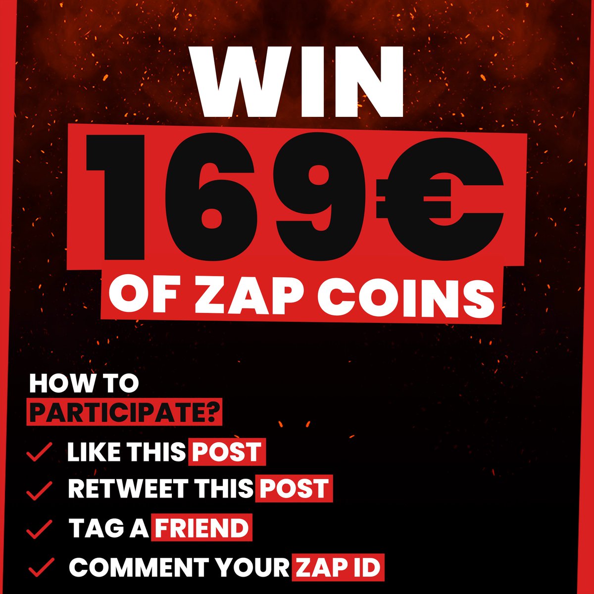 #BlackFriday is just one day away, and we're excited to celebrate it with another GIVEAWAY! 🚨👀
_
Here's what you need to do to participate:
🔥 Like
🔥 Retweet
🔥 Tag a friend 
🔥 Leave your ZAP ID in the comments 
_
🤩 That's it! On Saturday, we'll randomly select one lucky