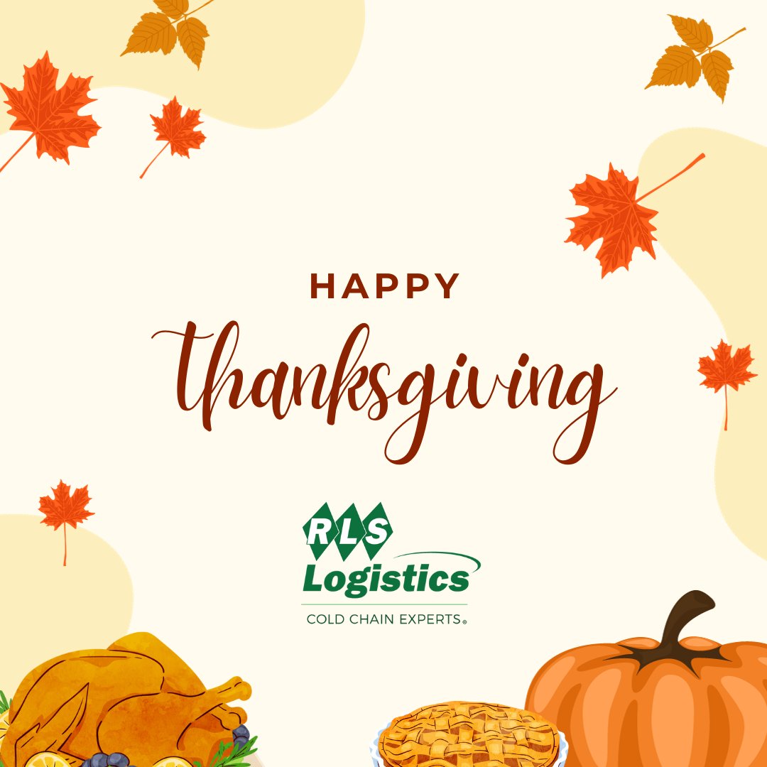 rlslogistics's tweet photo. Wishing you a Happy Thanksgiving from your RLS family! Have a safe and memorable holiday spent with the ones you love most.

#HappyThanksgiving https://t.co/ajRog7GAqh