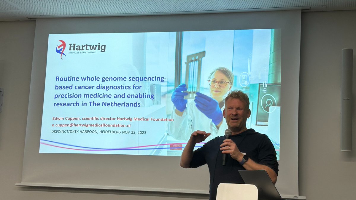 Stefan Fröhling (@stefanfrohling) on Twitter photo Day 1 of <a href="/DKFZ/">DKFZ</a> <a href="/NCT_HD/">NCT Heidelberg</a> <a href="/DKTK_/">VomLaborInDiePraxis</a> HARPOON ends with a big splash: Edwin Cuppen <a href="/ecuppen/">Edwin Cuppen</a> sharing his team's at <a href="/HartwigMedical/">Hartwig Medical</a> vision of integrating whole-genome sequencing into oncology care, which has been brought to life in an impressive way in the Netherlands. Day 1 of <a href="/DKFZ/">DKFZ</a> <a href="/NCT_HD/">NCT Heidelberg</a> <a href="/DKTK_/">VomLaborInDiePraxis</a> HARPOON ends with a big splash: Edwin Cuppen <a href="/ecuppen/">Edwin Cuppen</a> sharing his team's at <a href="/HartwigMedical/">Hartwig Medical</a> vision of integrating whole-genome sequencing into oncology care, which has been brought to life in an impressive way in the Netherlands.