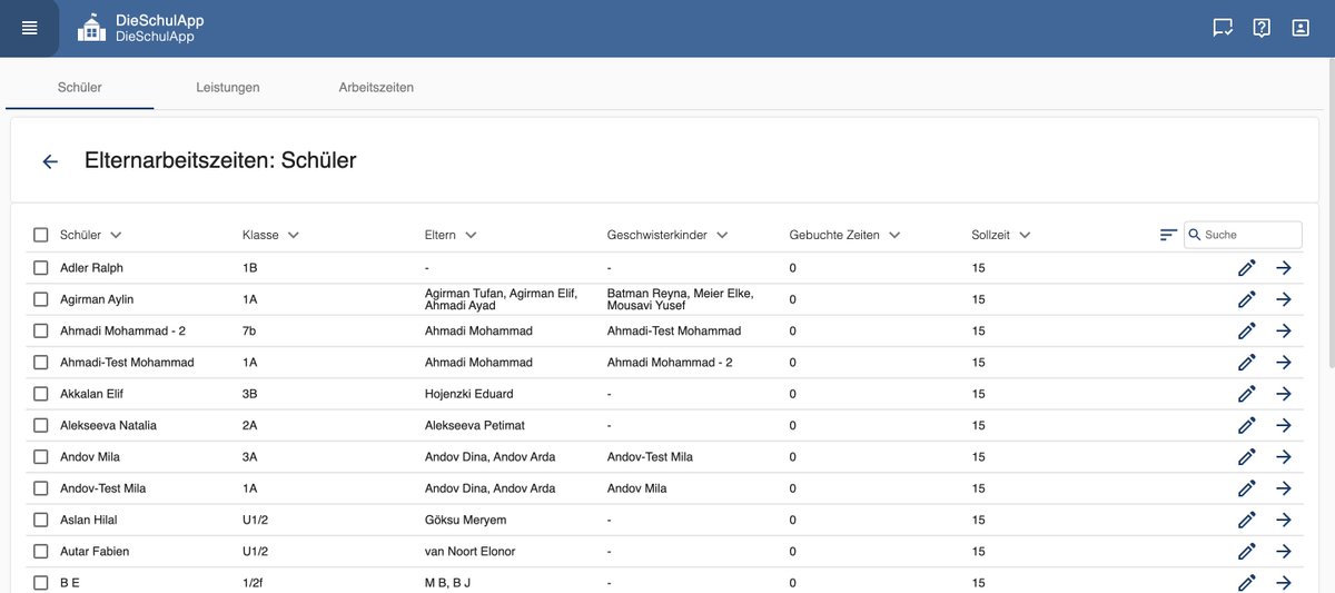 Neues Modul: Elternarbeitszeiten. Für #Schulen, bei denen Elternmitarbeit eine wichtige Rolle spielt. Es ermöglicht Eltern, Arbeitsstd. gegen Schulgebühren anzurechnen und die Nachverfolgung geleisteter sowie ausstehender Std. #digitaleSchule #digitaleBildung #Digitalisierung
