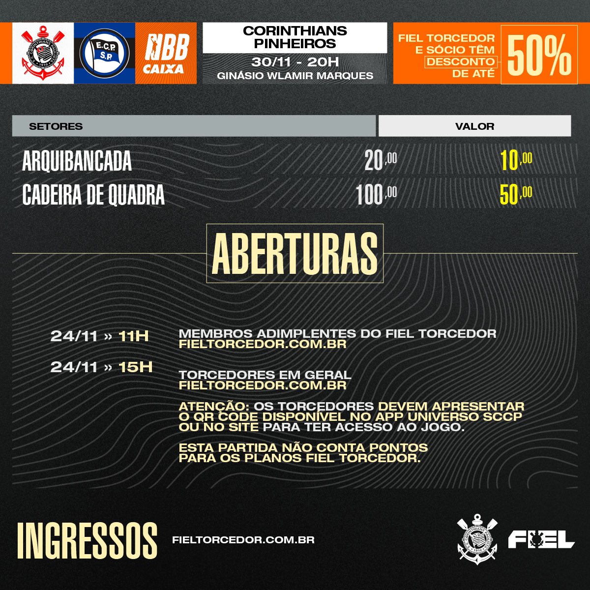 ⚽ Amanhã (24/11), tem jogo do Brasil! ⏰ O nosso horário de